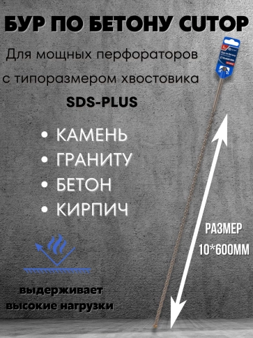 Бур по бетону CUTOP, Profi, двойная резьба, SDS-Plus, фото 17