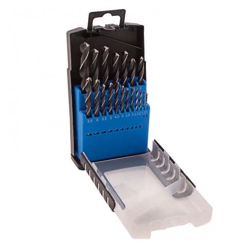 Набор сверл по металлу 1-10 мм (через 0.5 мм) 19 шт Р6М5. прокат цилиндр.хвостовик бокс. Барс фото 1