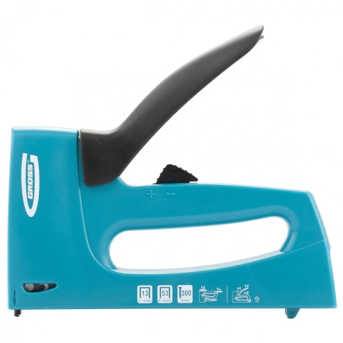Степлер мебельный регулир., пластик.корп.,тип скобы 13,53,300, 6-16 мм Gross фото 1