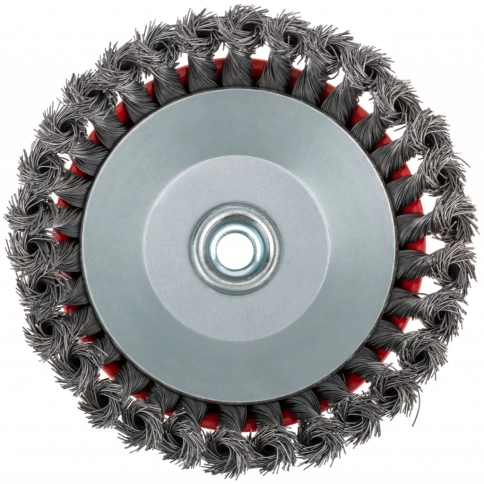 Корщетка-чашка, гайка М14, стальная витая проволока, 150 мм  фото 2
