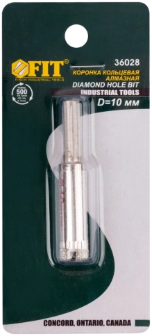 Коронка по кафелю и стеклу, алмазная кольцев 10 мм фото 4