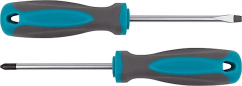 Отвертка, CrV сталь, прорезинененная ручка, SL5х38 мм фото 1