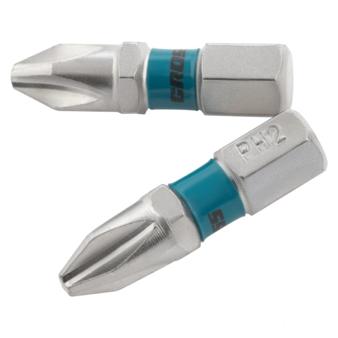 Набор бит PH2х25 мм, сталь S2 2шт Gross фото 8