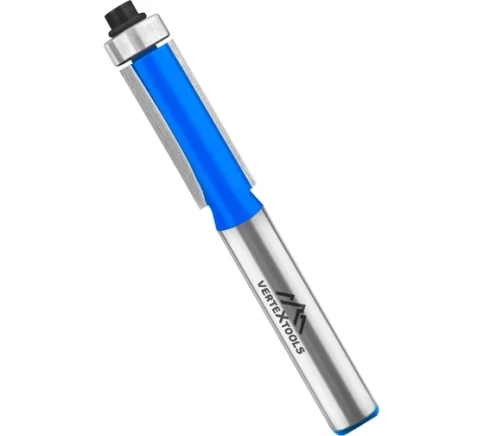 Фреза для выборки заподлицо с нижним подшипником DxHxL:10х25х70 мм хвостовик 8 мм фото 1