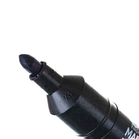 Маркер строительный перманентный, синий фото 2