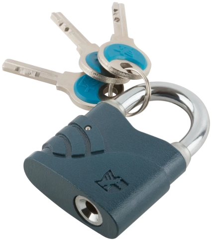 Замок навесной Блюз синий 50х42 мм стальная дужка 8 мм (2757) фото 2