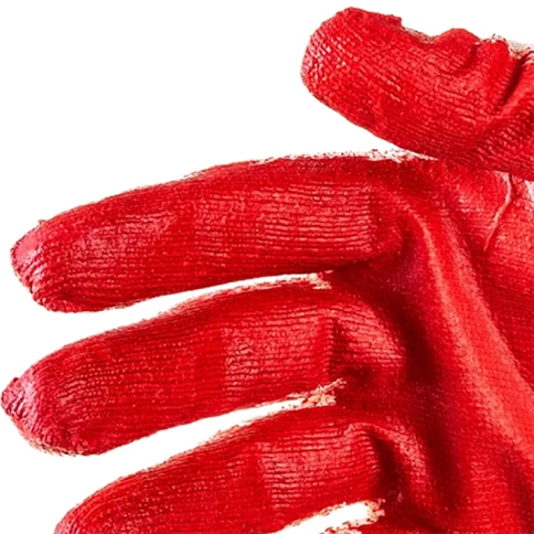 Перчатки трикотажные с натуральным латексным обливом,13 класс вязки, Россия фото 2