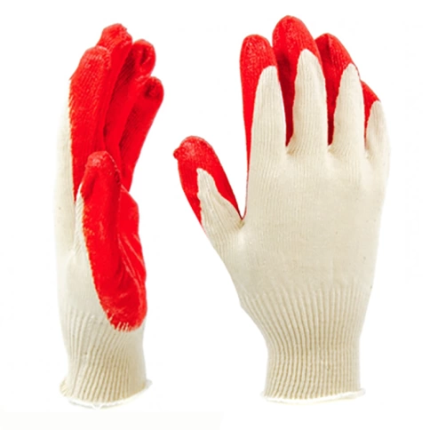 Перчатки трикотажные с натуральным латексным обливом,13 класс вязки, Россия фото 1