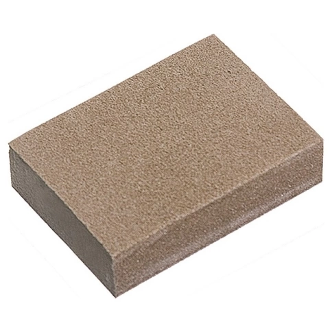 Губка для шлифования, мягкая, 125х100х10 3шт. Р60/80, Р60/100, Р80/120 Matrix фото 1