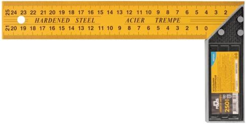 Угольник столярный, двусторонняя шкала, 250 мм фото 1
