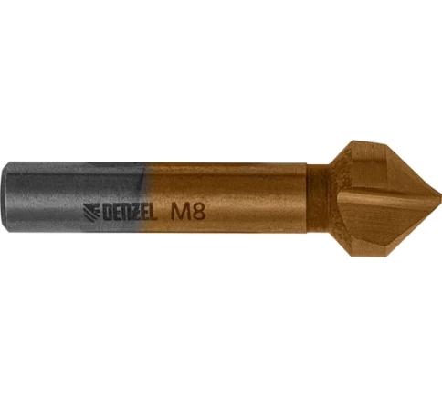 Зенковка конусная по металлу HSS М8 6-гранный хвостовик Denzel фото 1