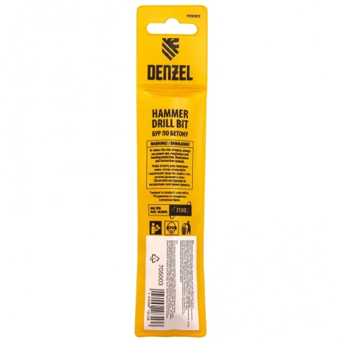 Бур по бетону Cobalt W-tip, двойная спираль, SDS-Plus, Denzel  фото 205
