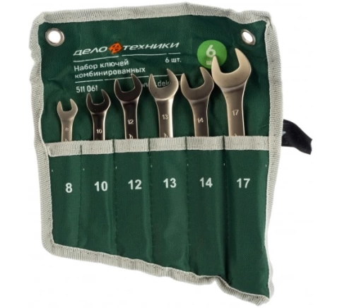 набор ключей комбинированных 6 шт в сумке Дело Техники фото 1