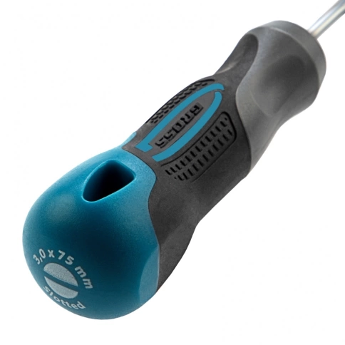 Отвертка SL3x75 мм, S2, трехкомпонентная рукоятка Gross фото 2