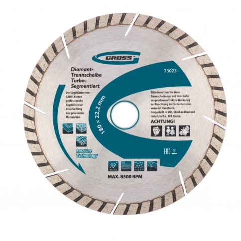 Диск алмазный турбо-сегментный сухое резание Gross фото 5