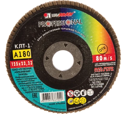 Круг лепестковый плоский 125х22 мм A 180 КЛТ1 Луга фото 2