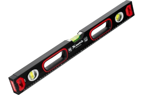 Уровень алюминиевый усиленный фрезерованный 3 глазка 2комп.рук. 600 мм Matrix фото 1