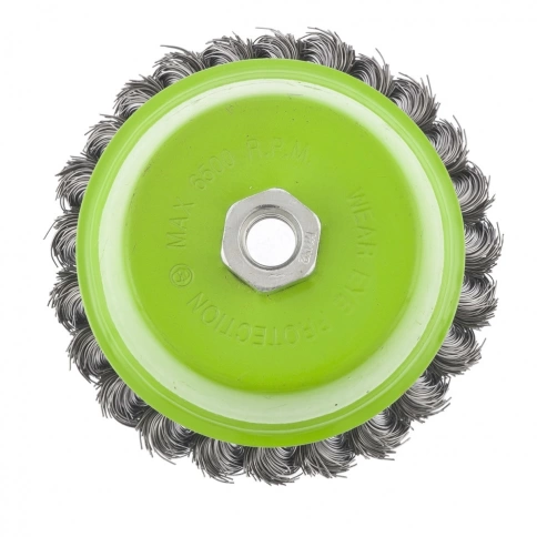 Щетка для УШМ "чашка", кручен.проволока 0,5мм, 125 мм М14 Сибртех фото 2