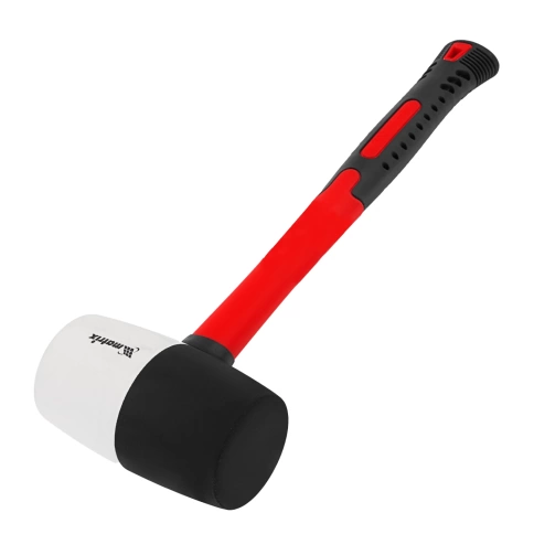 Киянка резиновая черно-белая, фиберглассовая ручка 910гр Matrix фото 1