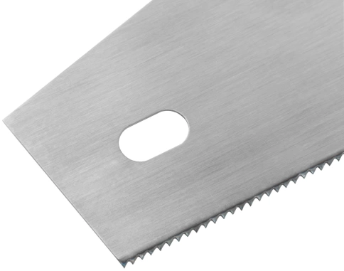 Ножовка по ламинату, мелкий каленый зуб 12 TPI (шаг 2мм), заточка, пласт.прорезин.ручка 300мм(10295) фото 4