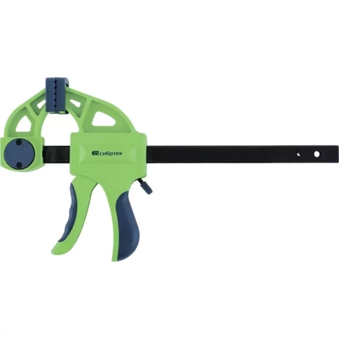 Струбцина тип F быстрозажимн.,пластик.корп.,фиксатор, 2-хкомп.рук. Сибртех фото 1