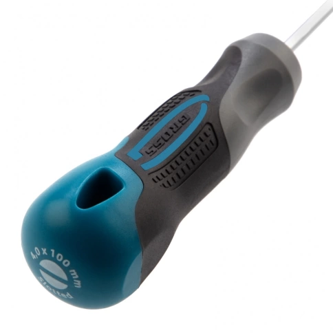 Отвертка SL4x100 мм, S2, трехкомпонентная рукоятка Gross фото 2