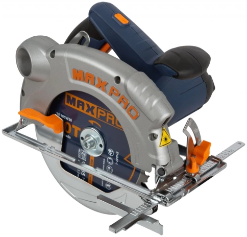 Пила циркулярная 1300 Вт; 4700 об/мин, 185/20 мм,лазер, резин.кабель, коробка MAX-PRO фото 2