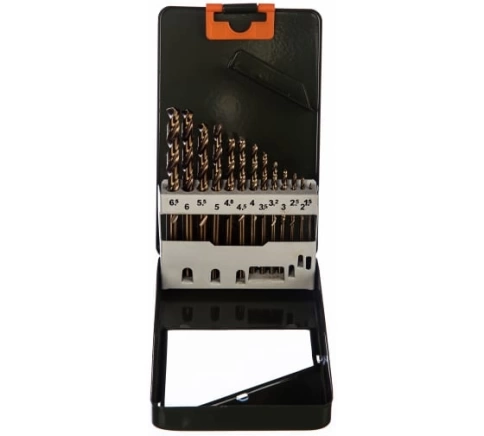 Набор сверл по металлу Р6М5К5 1,5-6,5 мм 13 шт Д/Т50 фото 1