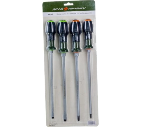Набор отверток усиленных с трехкомпонентными рукоятками 4 шт PH, LH фото 1