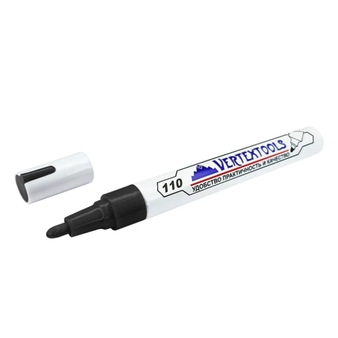 Маркер краска строительный, черный фото 2