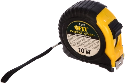 Рулетка Профи 10м х 25мм обрезинен.корп. Стайл фото 1