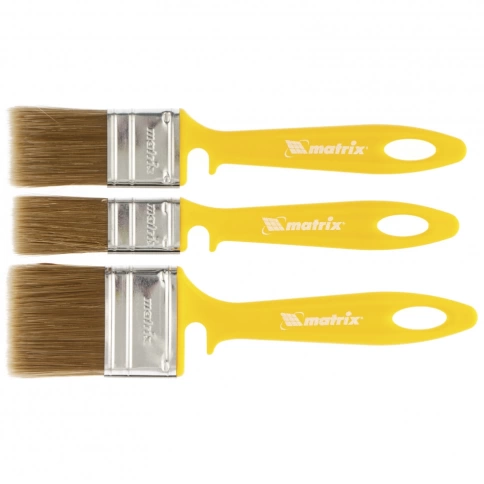 Набор кистей для лаков искусственная щетина 25,35,50 мм пластик.рук. Мatrix фото 1