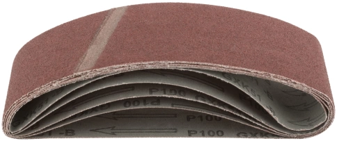 Ленты шлифовальные бесконечные, водостойкие, тканевая основа, 75 х 533 мм, 5 шт. Р 100 фото 2