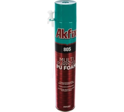 Пена полиуретановая многоцелевая бытовая Akfix 805, 850 гр фото 1
