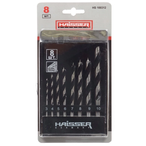 Набор сверл по дереву 3-10 мм 8 шт  фото 1