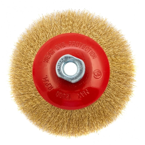 Щетка для УШМ "тарелка", вит.проволока, 125 мм М14 Matrix фото 2