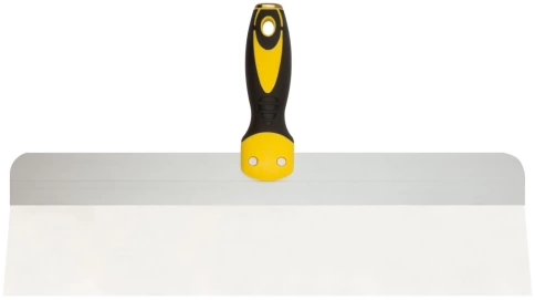 Шпатель фасадный Профи, нержавеющая сталь, прорезиненная ручка с металл.бойком 450 мм фото 1