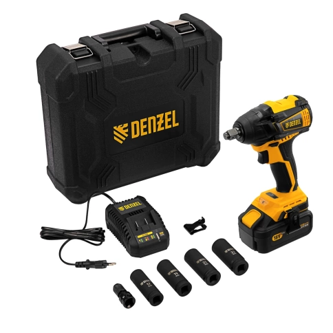 Гайковерт аккумуляторный ударный бесщет. GIW-IB-300 Li-ion 18В 300 Нм Denzel фото 1