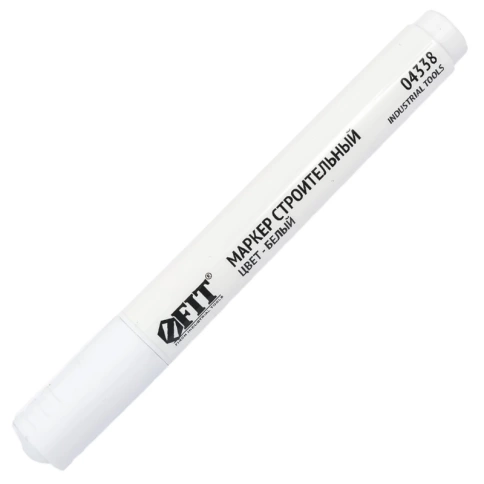 Маркер строительный 147х15 мм с жидким красящим составом, белый  фото 1