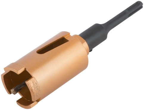 Коронка по бетону, алмазная кольцев безударная в сборе, 82 мм фото 1