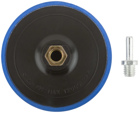 Диск шлифовальный с липучкой, гайка М14 + переходник для дрели, 125х10 мм фото 2