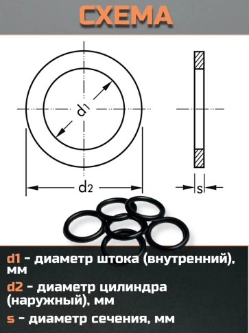Кольцо уплотнительное 4 мм ( 4х7х19 ) резиновое, 10 шт. фото 2