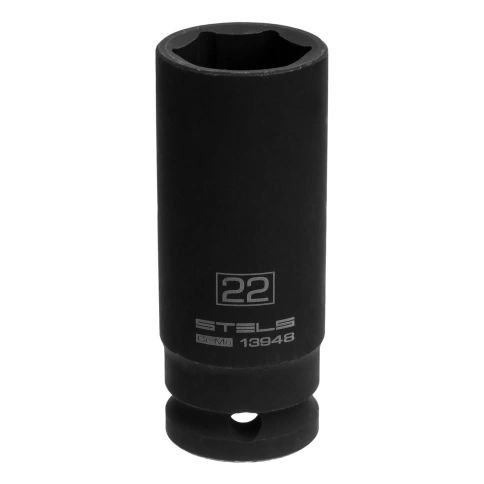 Головка ударная удлиненная 6-гранная 22 мм CrMo 1/2 Stels фото 1