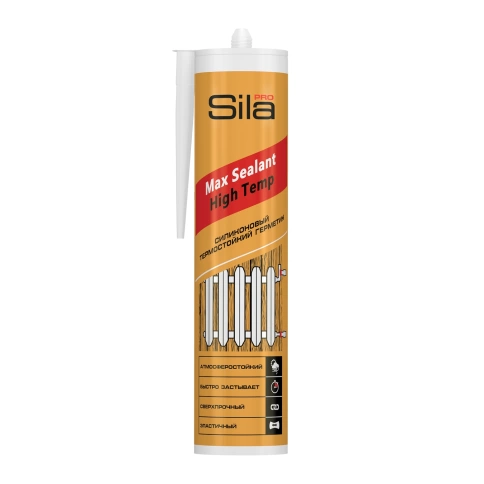 Герметик силиконовый термостойкий красный Sila PRO Max Sealant, High Temp, 280 мл фото 1