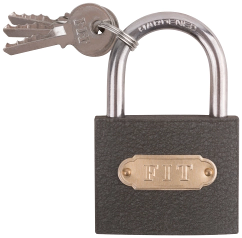 Замок навесной железный 60х48 мм стальная дужка 7,5 мм фото 1