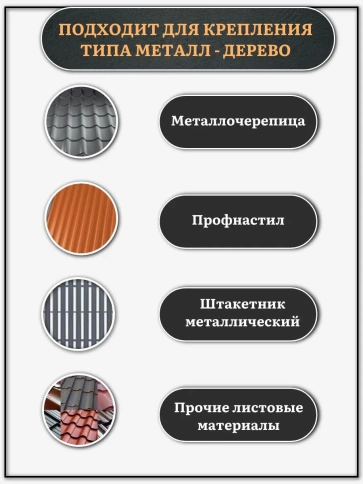 Саморез кровельный, 4,8х70 серо-коричневый RAL8019 1000 шт фото 4