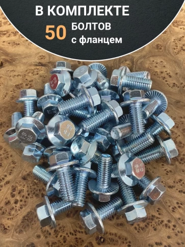 Болт М10х25 с фланцем к.п.8.8  ОЦ DIN6921 фото 4