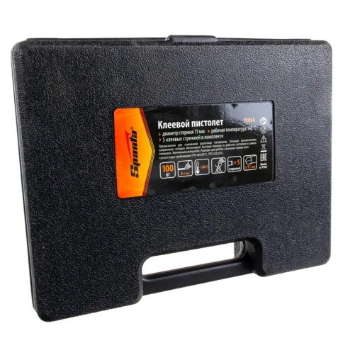 Пистолет клеевой 12 мм 20 Вт 2,5 г/мин с выкл., в кейсе Sparta фото 3