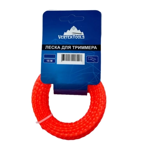 Леска для триммера витой квадрат 2,7 мм V 15 м  VERTEX фото 1