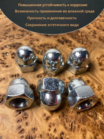 Гайка колпачковая М10 ОЦ DIN1587 , 10 шт. фото 5